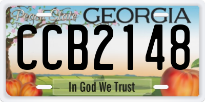 GA license plate CCB2148