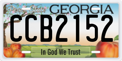 GA license plate CCB2152