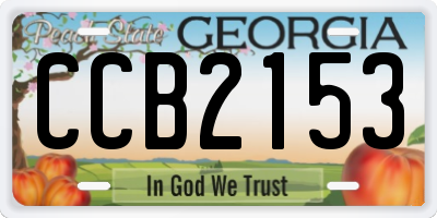GA license plate CCB2153
