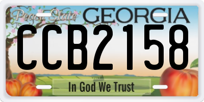 GA license plate CCB2158