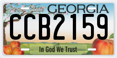 GA license plate CCB2159