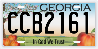 GA license plate CCB2161
