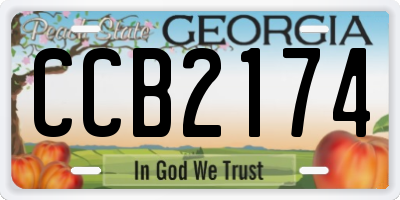 GA license plate CCB2174