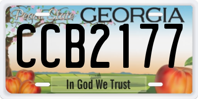 GA license plate CCB2177