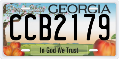 GA license plate CCB2179