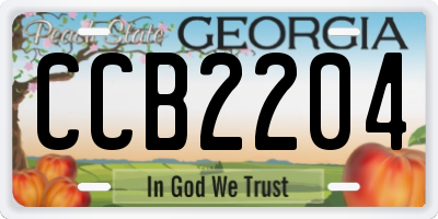 GA license plate CCB2204