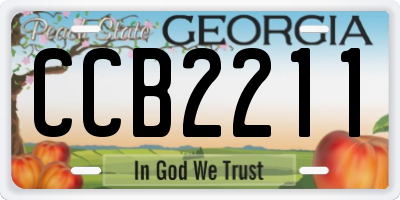 GA license plate CCB2211