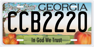GA license plate CCB2220