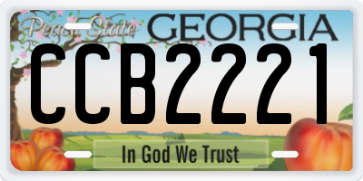 GA license plate CCB2221