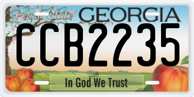 GA license plate CCB2235
