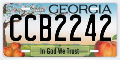 GA license plate CCB2242