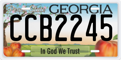 GA license plate CCB2245