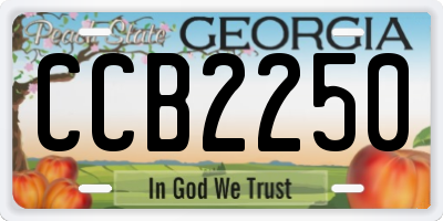 GA license plate CCB2250