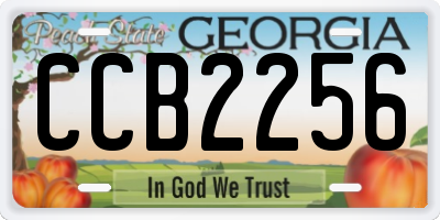 GA license plate CCB2256