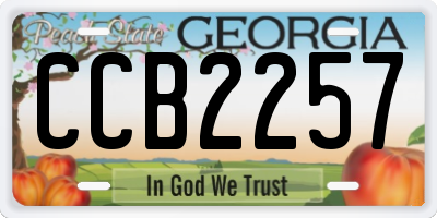GA license plate CCB2257