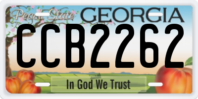 GA license plate CCB2262