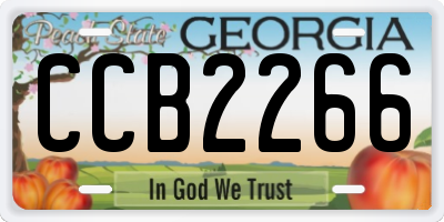 GA license plate CCB2266