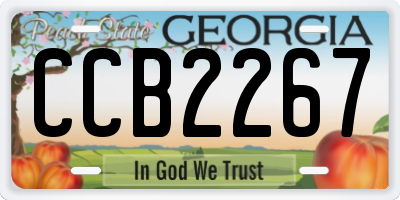 GA license plate CCB2267
