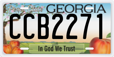 GA license plate CCB2271