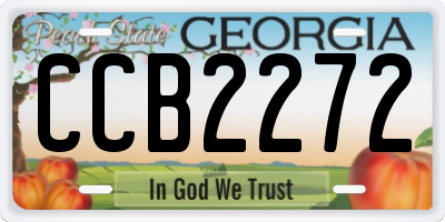 GA license plate CCB2272