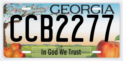 GA license plate CCB2277