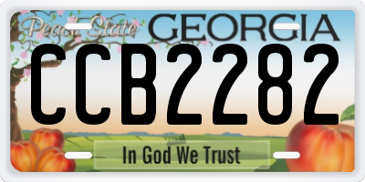GA license plate CCB2282