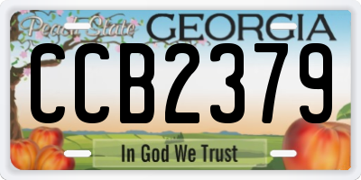 GA license plate CCB2379