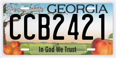GA license plate CCB2421