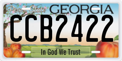 GA license plate CCB2422