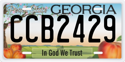 GA license plate CCB2429