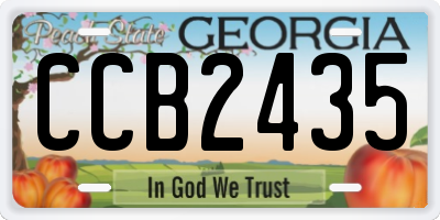 GA license plate CCB2435