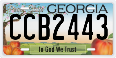 GA license plate CCB2443