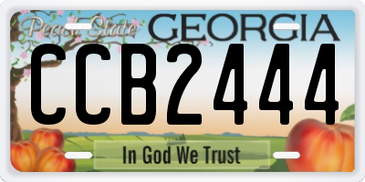 GA license plate CCB2444