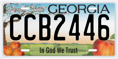 GA license plate CCB2446