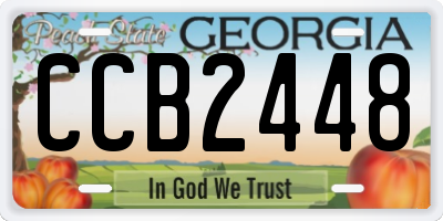 GA license plate CCB2448