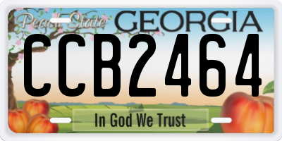 GA license plate CCB2464