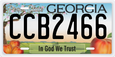 GA license plate CCB2466