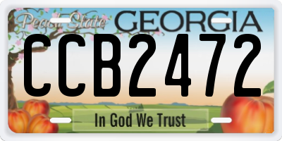 GA license plate CCB2472