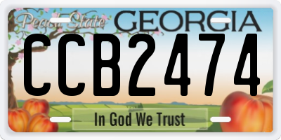 GA license plate CCB2474