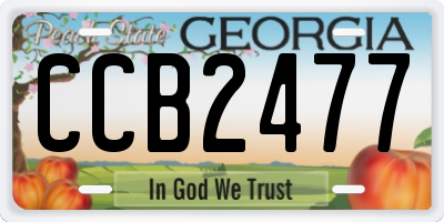 GA license plate CCB2477