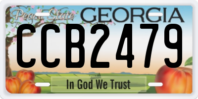 GA license plate CCB2479