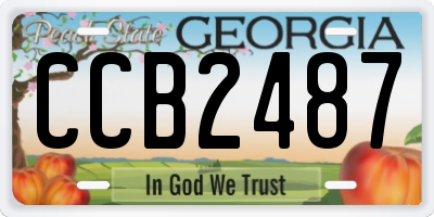GA license plate CCB2487