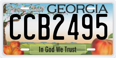 GA license plate CCB2495