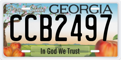 GA license plate CCB2497