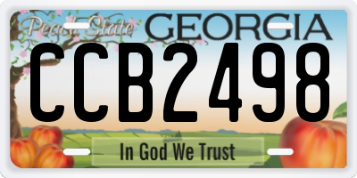 GA license plate CCB2498