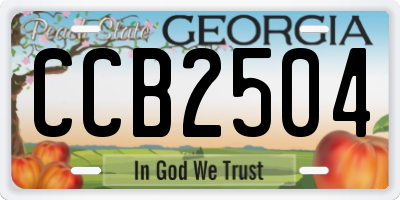 GA license plate CCB2504