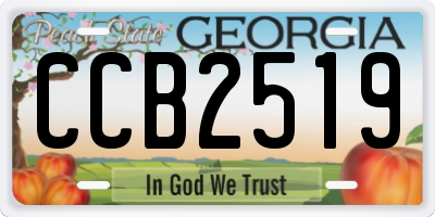 GA license plate CCB2519