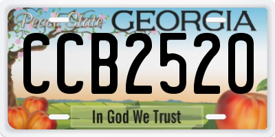 GA license plate CCB2520