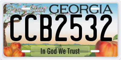 GA license plate CCB2532