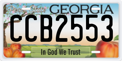 GA license plate CCB2553